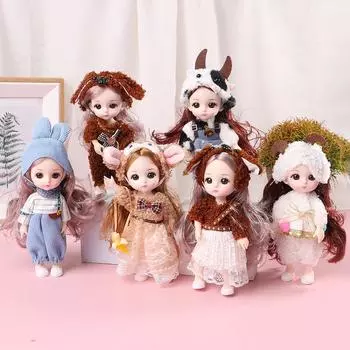 17 см кукла девочка игрушка мини-кукла подвижный шарнир куклы игрушки одежда одеваются подарки