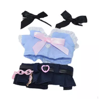 17 см кукольная одежда детский подвесной мягкий костюм милый модный костюм униформа White boy uniform