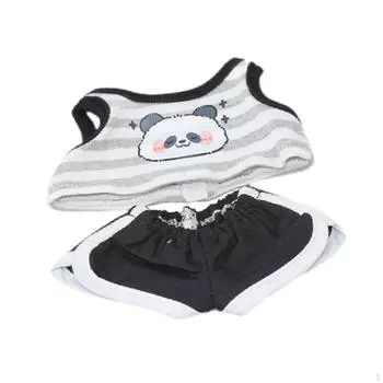 17 см Кукольная одежда Одежда Фото реквизит Костюмы Мягкая одежда Милый топ и брюки наряд чёрный