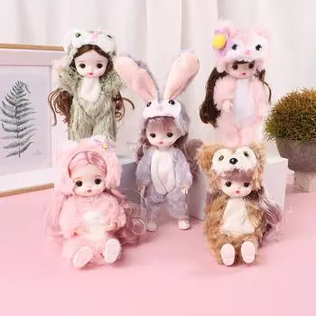 17 см Мини Кукла Подвижный Шарнир с Одеждой и Обувью 3D Кукла Девочка Игрушка Подарки