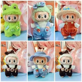 17 см Мини Кукольная Одежда Без Куклы Коричневый Медведь Комбинезон Детский Сад Одежда Комплект Наряд Для Кукол Kpop Exo Labubu Idol Брелок only clothes