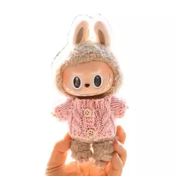 17 см мини плюшевая кукольная одежда аксессуары для одежды Labubu одежда для кукол Time To Chill