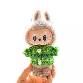 17 см мини плюшевая кукольная одежда аксессуары для одежды Labubu одежда для кукол Time To Chill