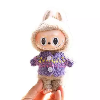 17 см мини плюшевая кукольная одежда аксессуары для одежды Labubu одежда для кукол Time To Chill