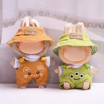 17 см мини плюшевая кукольная одежда аксессуары для одежды Labubu одежда для кукол Time To Chill A2