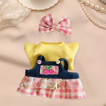 17 см плюшевая кукла одежда костюмы милые стильные аксессуары ролевые игры мягкие Pink dress