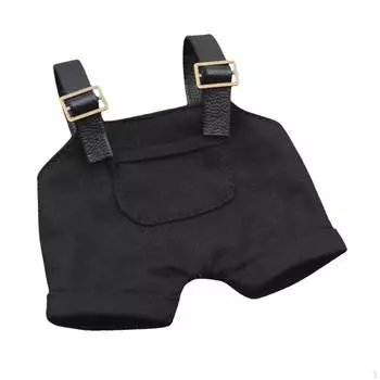 17 см штаны для кукол Милая одежда Брюки с подтяжками Наряды для девочек чёрный