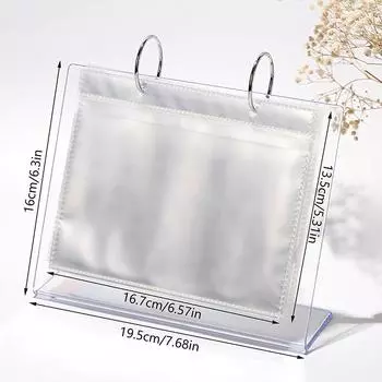 17 страниц Наклейки для ногтей Книга для хранения Наклеек Органайзер Держатель Дисплей Маникюр 16.7*13.5cm