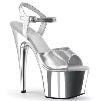 17Cm summer Nianzhe you mature square + high heel fish mouth black buckle leather fashion sandals 34 серебряный