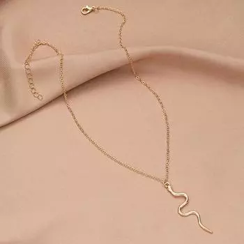 17KM Модное, персонализированное, простое и универсальное ожерелье с подвеской в форме змеи из розового золота, женские аксессуары 2