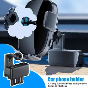 17mm 6-Claw Car Dashboard Panel Base Mobile Phone Holder Model Power Solar Y Accessories Auto B R0S8 black-one size