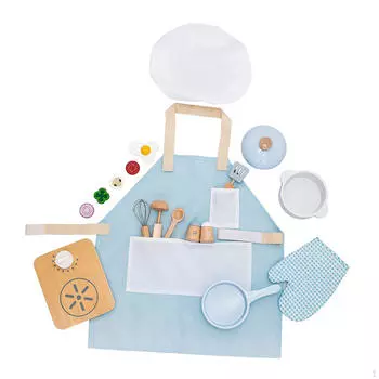 17Pcs Kitchen Playset Toy, Food Play Dinnerware Set, Realistic Pretend and Cooking for