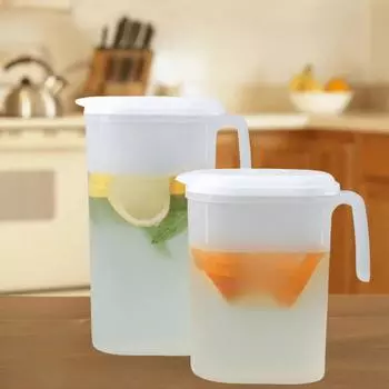 1800/2500 мл большой емкости чайник для холодного чая бытовой пластиковый прозрачный фруктовый чайник для холодного чая белый чайник для кипяченой воды