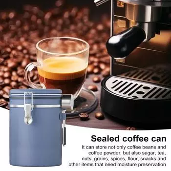 1800 мл нержавеющая сталь кофейная канистра герметичный контейнер с датой трекер мерная ложка свежесть замок кухонная банка для хранения продуктов для зерен 1800ml