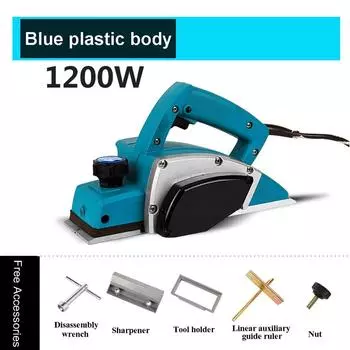 1800W/1600W/1200W Electric Planer Carpentry Tools Woodworking Household Multi-function Hand Plane Wood Cutting Planing Machine 220V upgrade