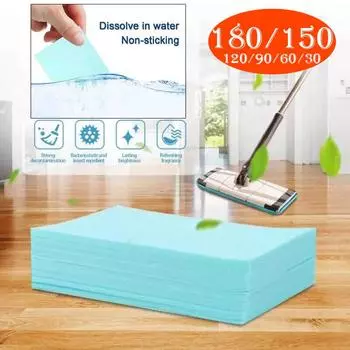 180/150/120/90/60/30 шт./кор. Ломтики для чистки пола, бытовая чистка, чистый лист, удаление пятен для дома, кухни, освежитель, растворимый очиститель для бумаги 30Pcs