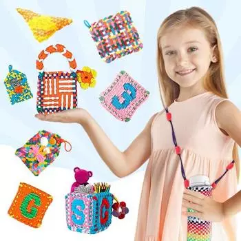 180/192 шт. эластичная веревка красочный ткацкий станок игрушка эластичная веревка гибкий игрушечный ткацкий станок A