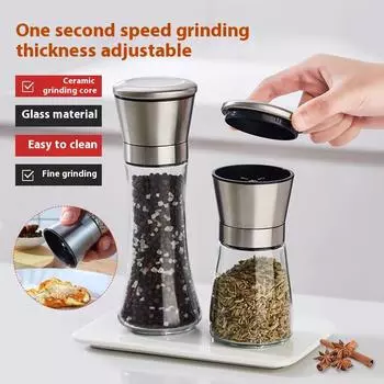 180/200 мл мельница для черного перца с ручным измельчителем из нержавеющей стали для специй, соль и перец, бытовая мельница