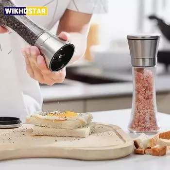 180/200 мл набор шейкеров для соли и перца, мельница для соли и перца из нержавеющей стали, ручная мельница для специй и перца, набор мельниц 180ml