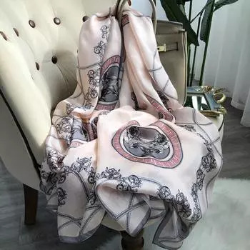 180*65 см 100% шелковица шелкопряда шарф с принтом летний солнцезащитный тонкий платок пляжный шарф шейный платок 180*65cm