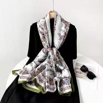 180 * 90 см летний женский новый средний или длинный шарф шаль дышащий солнцезащитный модный универсальный премиум шелковый шарф 180*90CM