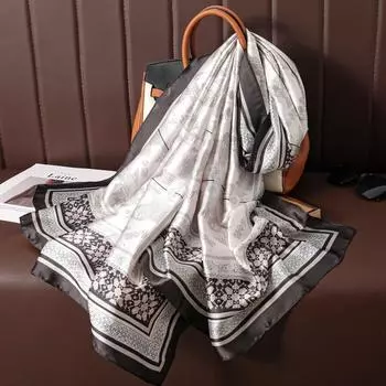 180 * 90 см летний женский новый средний или длинный шарф шаль дышащий солнцезащитный модный универсальный премиум шелковый шарф 180*90cm