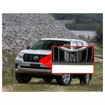 180-градусная камера заднего вида Fisheye 1920*1080P AHD для Toyota LAND CRUISER PRADO 2018 2019 Prado 150 2020 2024, передняя решетка радиатора чёрный