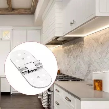 180-градусная невидимая петля для двери шкафа из сплава с отверстием (черный)