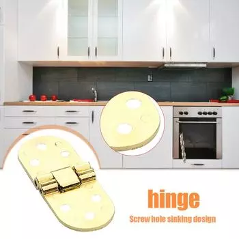 180-градусная невидимая петля для двери шкафа из сплава с отверстием (черный)