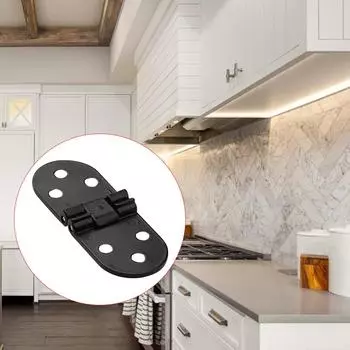 180-градусная невидимая петля для двери шкафа из сплава с отверстием (черный)