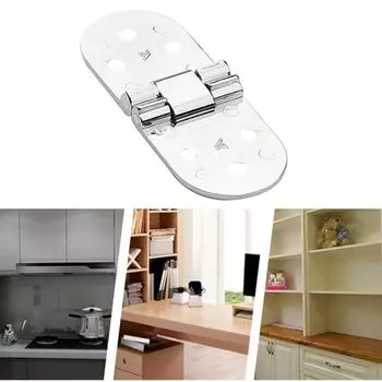 180-градусная невидимая петля для двери шкафа из сплава с отверстием (Серебряный)