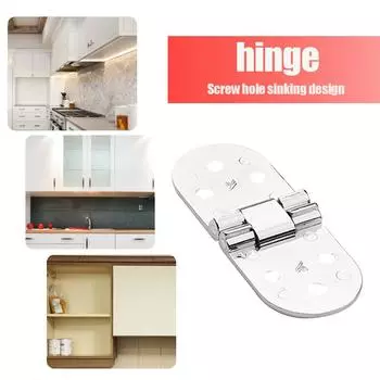 180-градусная невидимая петля для двери шкафа из сплава с отверстием (Серебряный)