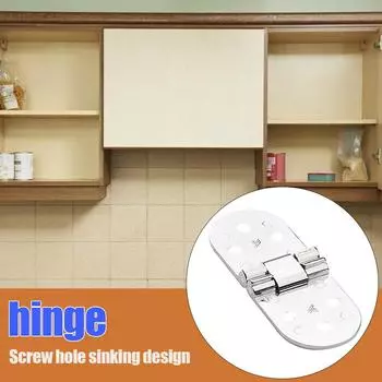 180-градусная невидимая петля для двери шкафа из сплава с отверстием (Серебряный)
