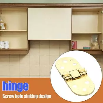 180-градусная невидимая петля для двери шкафа из сплава с отверстием (Золото)