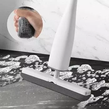 180-градусная самоотжимающаяся швабра с насадками из губки ПВА, моющая швабра для пола, не требующая мытья, ленивое отжимание, вода поступает