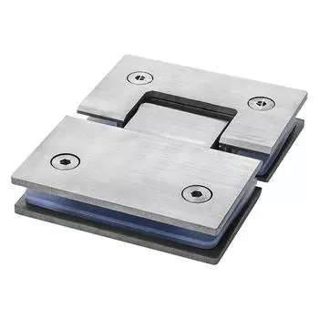 180-градусный стеклянный зажим 304 нержавеющая сталь душевая дверь петля (Матовое серебро)