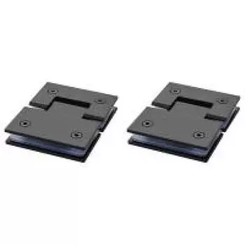 180-градусный стеклянный зажим 304 нержавеющая сталь душевая дверь петля (черный)