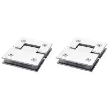 180-градусный стеклянный зажим 304 нержавеющая сталь душевая дверь петля (Блестящее серебро)