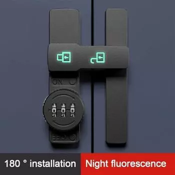 180 градусов светящийся дверной замок без пробивки дверной замок с паролем дверная пряжка фурнитура Black