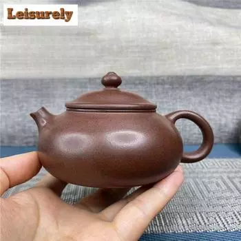 180 мл креативные чайники из фиолетовой глины Исин, чайник ручной работы из сырой руды, цинкитовый глиняный чайник, китайский чайный сервиз «Цзыша», чайные принадлежности, принадлежности для рукоделия