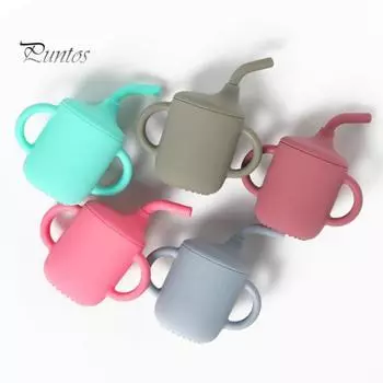 180 мл Премиум Безопасный Легкий Обучающий Питьевой Стакан Двойной Ушной Детский Питьевой Стакан Принадлежности Для Младенцев вино красного