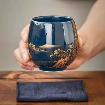 180 мл простая мастер-кружка в японском стиле Керамическая чаша для чая чашка бытовая Цзилань простая керамическая большая чайная чашка Чайный сервиз на одну чашку 180ml