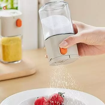 180 мл солонка и перечница толкающего типа точная количественная бутылка для приправ для кухни приготовления пищи кемпинга многофункциональные банки для контроля соли специй белый