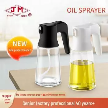 180 мл стеклянный флакон-распылитель для масла для кухни - нажимной дозатор для пищевых приправ для кунжутного масла 180ml, glass bottle белый