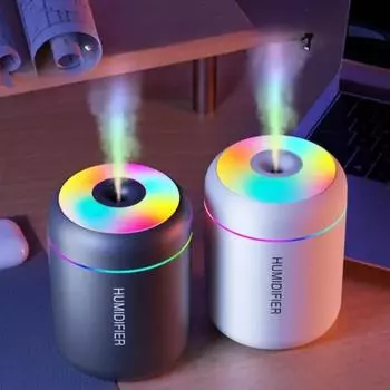 180 мл USB Мини увлажнитель воздуха Арома эфирное масло диффузор для дома и автомобиля Ультразвуковой бесшумный туман диффузор со светодиодной цветной лампой чёрный