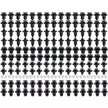 180 Pcs 6 Kinds Plastic Retainer Fasteners Push Rivet For Honda Trim Panel Clips