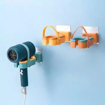 180° Rotation Hair Dryer Stand Self-adhesive Hair Dryer Holder Universal Caliber жёлтый