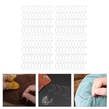 180 шт./компл. изогнутая игла типа C для кожи изогнутая швейная игла для ручного шитья ковров кожаного холста ремонт 1 Set серебряный