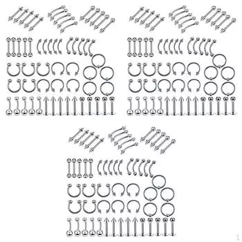 180 шт., пирсинг для носа, губ, бровей, пупка и живота, 6 мм