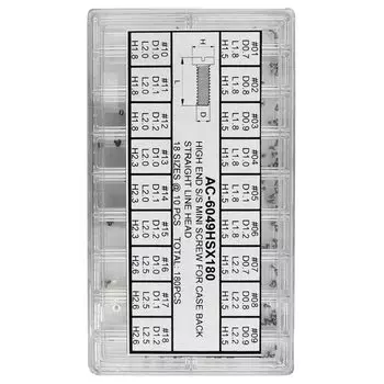 180 шт. Винты из нержавеющей стали для ремонта часов, аксессуары для задних крышек часов, часовые аксессуары